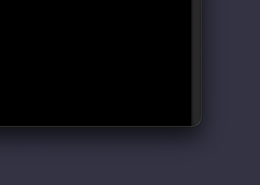 A screenshot of another corner of a blank window in macOS Tahoe 26.4. This one has a smaller radius than the one above. The scroll bar is this time at the very bottom, and clips under the corner even though the corner is smaller. A screenshot of another corner of a blank window in macOS Tahoe 26.4. This one has a smaller radius than the one above. The scroll bar is this time at the very bottom, and clips under the corner even though the corner is smaller.